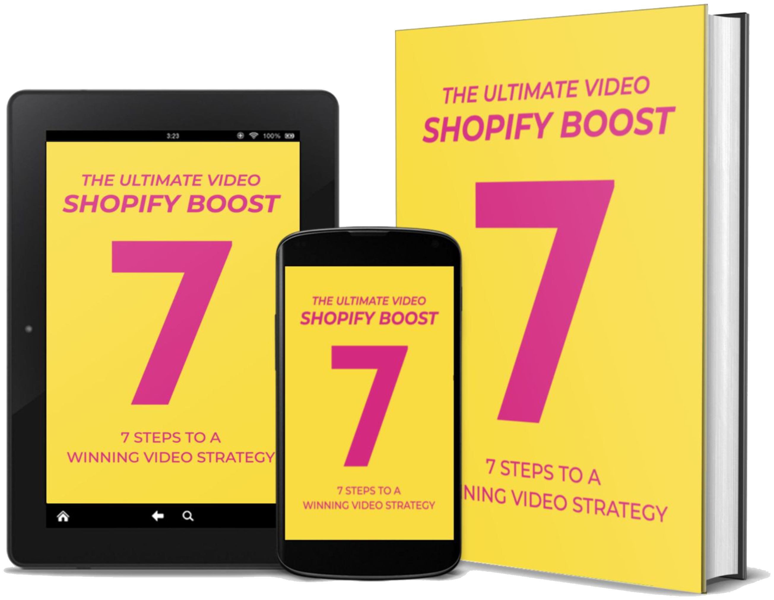 The Ultimate Video Shopify Boost available on tablet, phone and in print